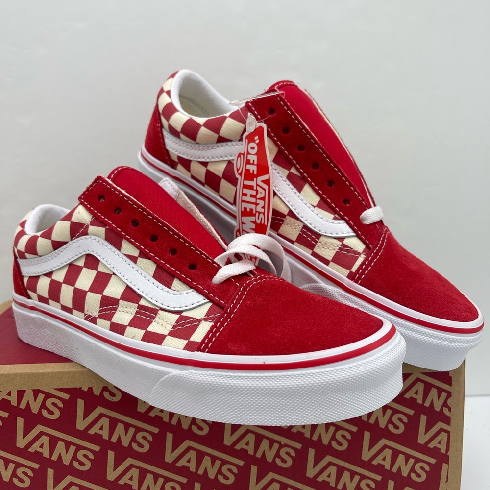 Vans WMNS Old Skool
(Primary Check) Rng Red/White Sneakers 
VN0A38G1P0T - Picture 2 of 16